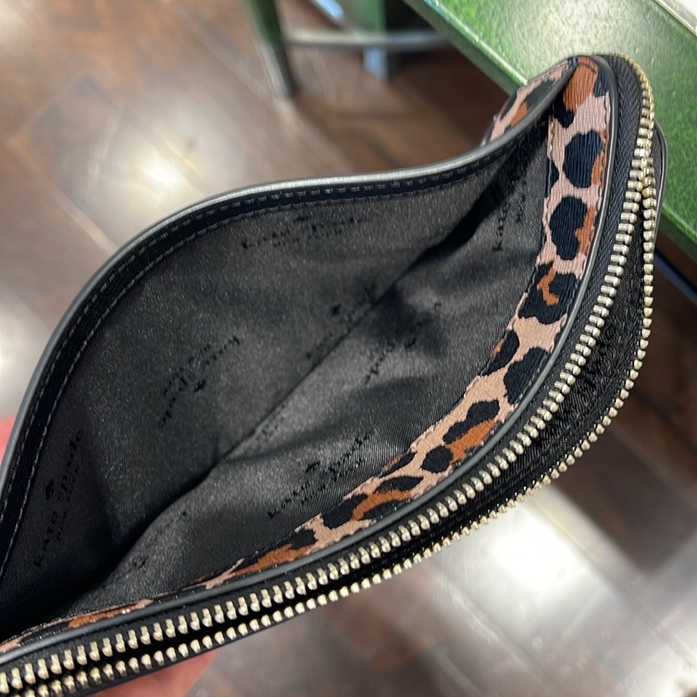Kate Spade Lucy Leopard Medium L Zip Wristlet
Brown Multi Leopard 
NWT - Picture 5 of 16